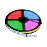 Fita de Led 3528 60 Leds por metro IP65 Rolo 5m Rgb+Controle 12V