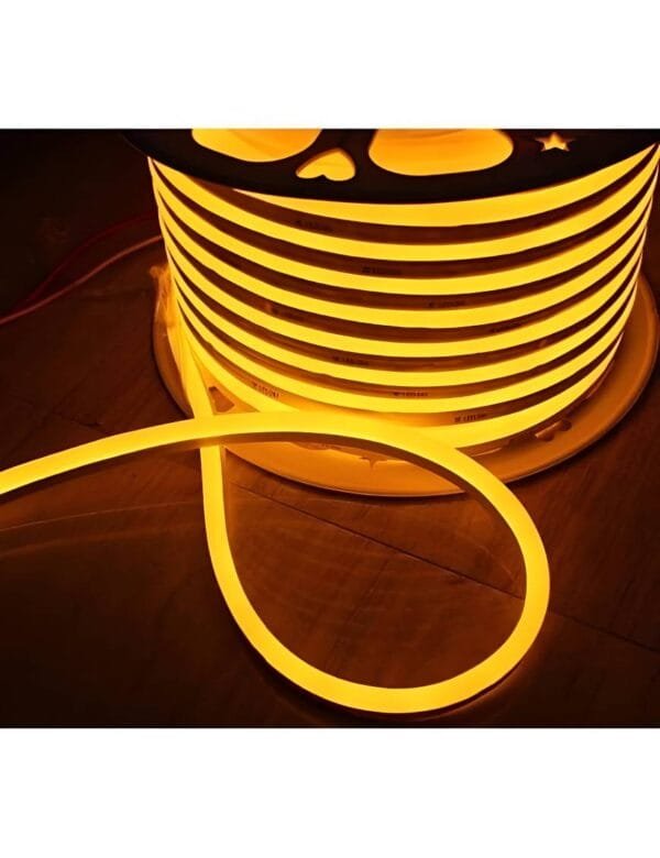 Fita de Led Neon Flex IP65 Rolo 100m Amarelo 110v (1)