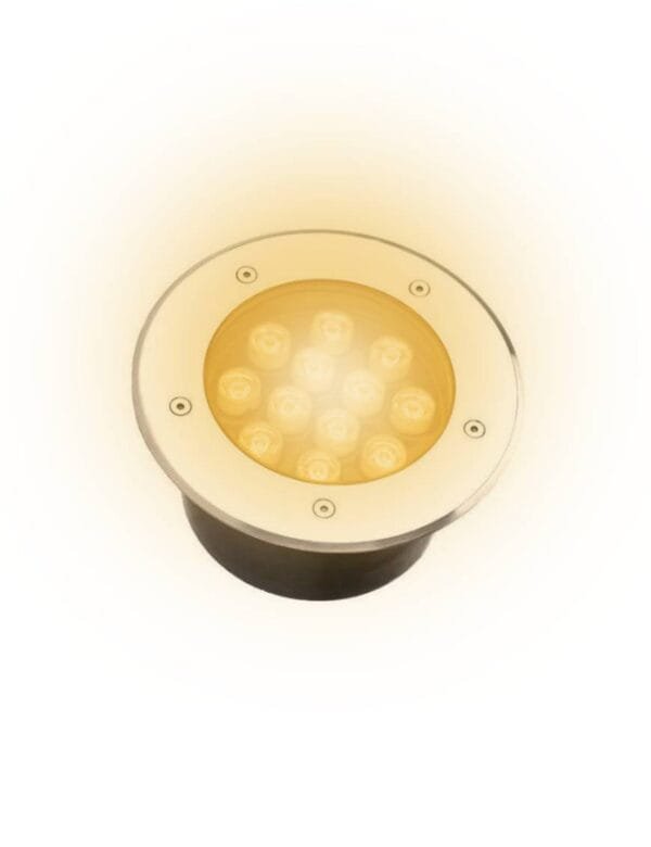 Balizador de Piso LED 12w Branco Quente Premium