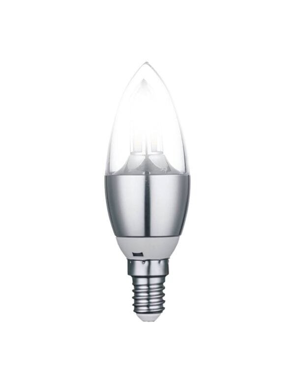 Lâmpada LED Vela 4w E14 Transparente Sem Bico Branco Frio (1)