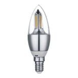 Lâmpada LED Vela 4w E14 Transparente Sem Bico Branco Frio