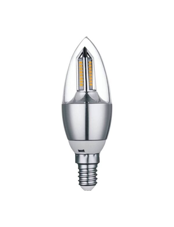 Lâmpada LED Vela 4w E14 Transparente Sem Bico Branco Frio