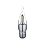 Lâmpada LED Vela 4w E27 Transparente Com Bico Branco Frio
