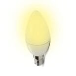 Lâmpada LED Vela 5w E14 Leitosa Sem Bico Branco Quente