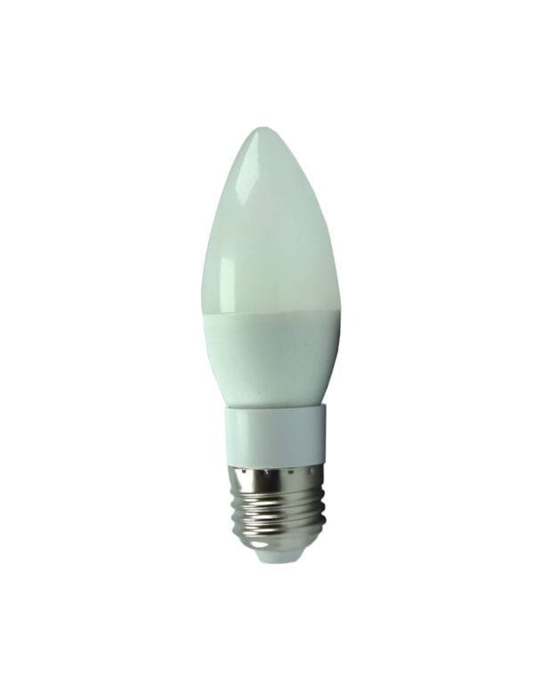 Lâmpada LED Vela 5w E27 Leitosa Sem Bico Branco Frio