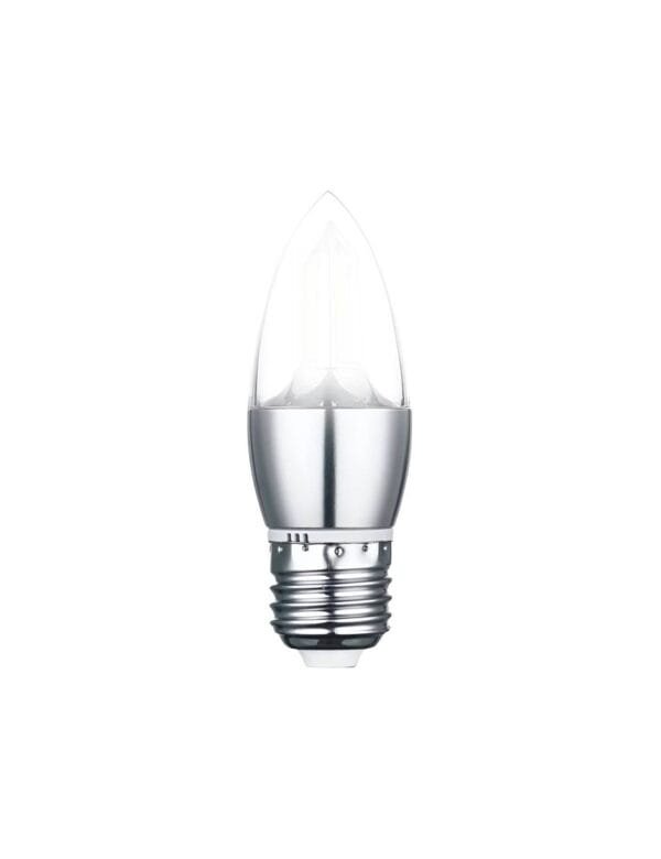 Lâmpada LED Vela 5w E27 Transparente Sem Bico Branco Frio (1)