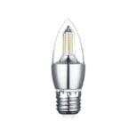 Lâmpada LED Vela 5w E27 Transparente Sem Bico Branco Frio
