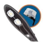 Luminária Pública LED Pétala 100w Para Poste Branco Frio Com Fotocélula