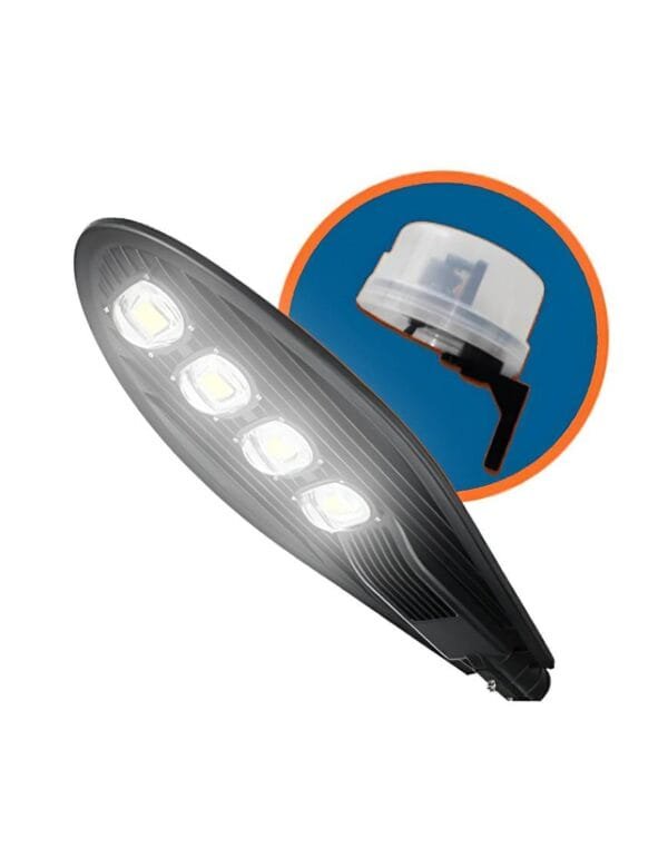 Luminária Pública LED Pétala 200w Para Poste Branco Frio Com Fotocélula (1)