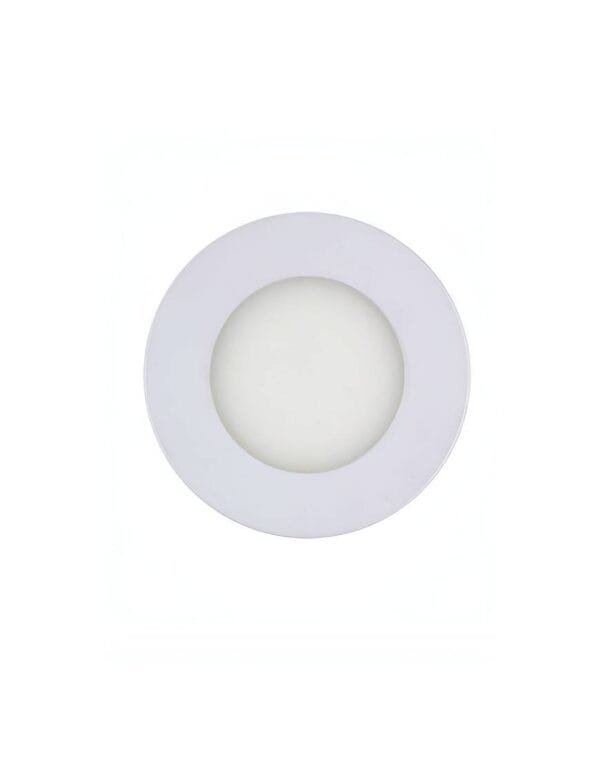 Plafon LED Embutir Redondo 3w Branco Frio