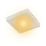 Plafon LED Sobrepor Quadrado 6w Branco Quente