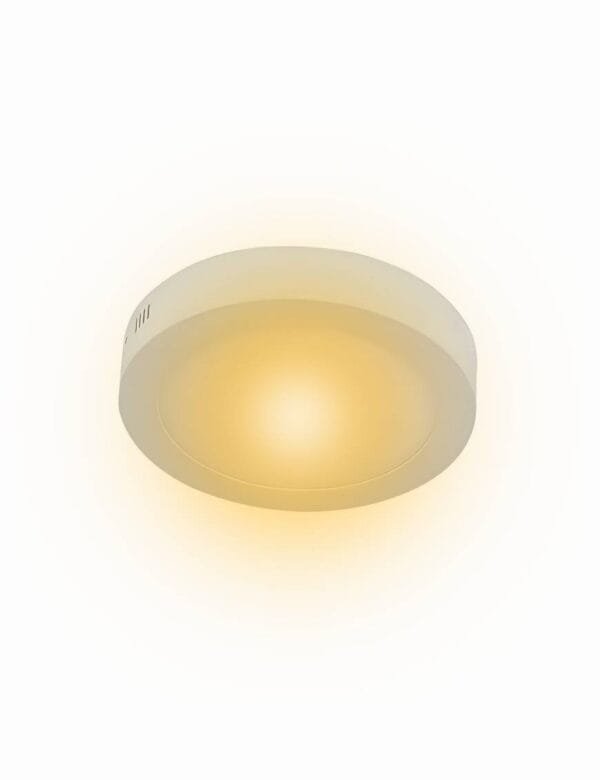 Plafon LED Sobrepor Redondo 6w Branco Quente