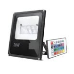 Refletor LED 30w Holofote RGB SMD Colorido Com Controle Prova d'água
