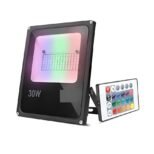 Refletor LED 30w Holofote RGB SMD Colorido Com Controle Prova d'água (3)