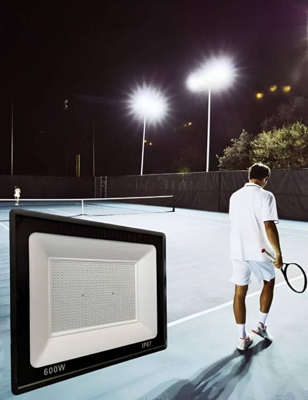 Refletor LED 600w Holofote SMD Branco Frio Prova D'água (3)