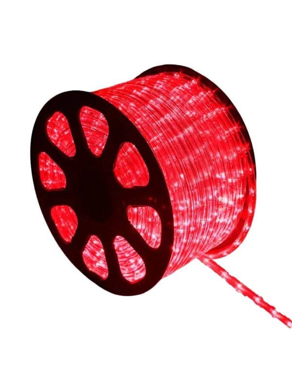 Rolo Mangueira de LED IP65 100 Metros 11mm Vermelho