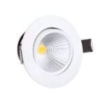 Spot LED COB Embutir Redondo 3W Direcionável Branco Frio