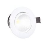 Spot LED COB Embutir Redondo 3W Direcionável Branco Frio (2)