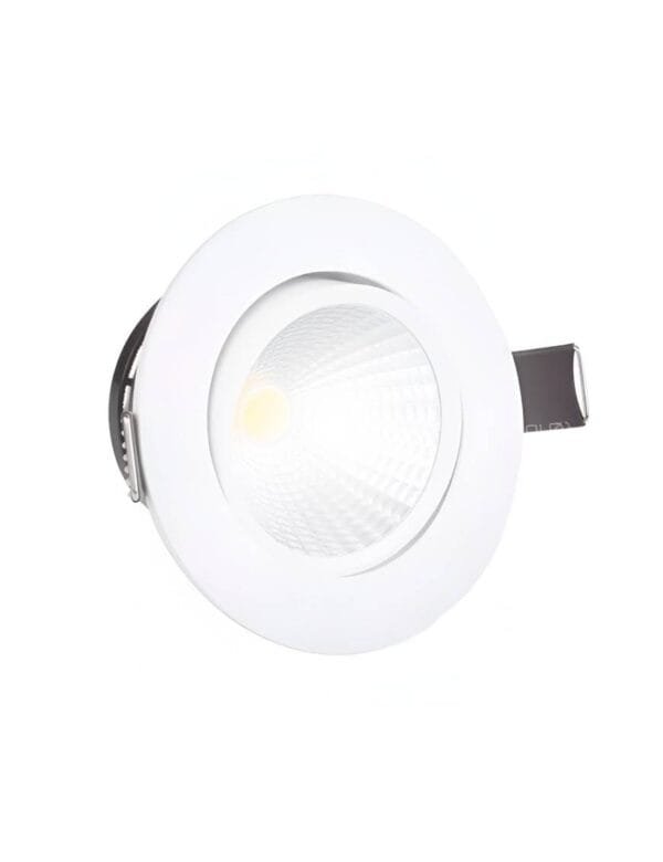 Spot LED COB Embutir Redondo 3W Direcionável Branco Frio (2)