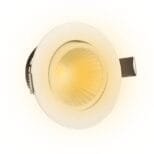 Spot LED COB Embutir Redondo 3W Direcionável Branco Quente