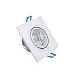 Spot LED Embutir Quadrado 3w SMD Direcionável Branco Frio