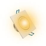 Spot LED Embutir Quadrado 3w SMD Direcionável Branco Quente
