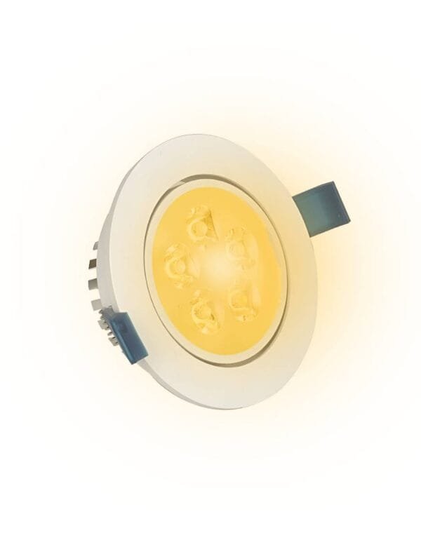 Spot LED Embutir Redondo 5w SMD Direcionável Branco Quente