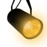 Spot LED Trilho Eletrificado Preto 7w Branco Quente