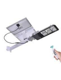 Luminaria Publica Solar LED 300w Placa Externa Branco Frio
