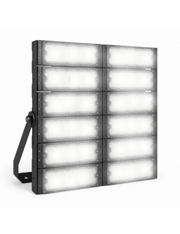 refletor led modular 600w aceso